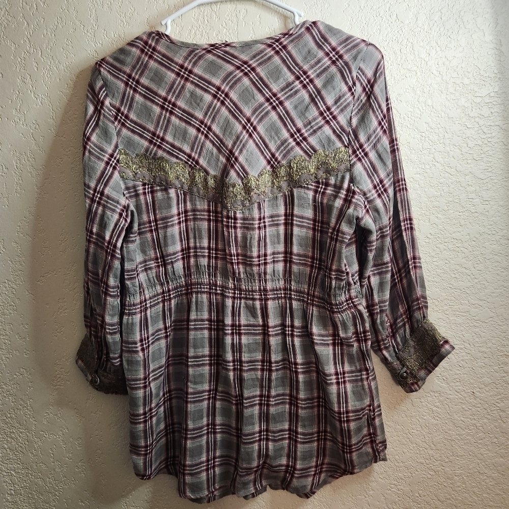 BKE Western Boho Blouse sz Medium - Picture 2 of 5